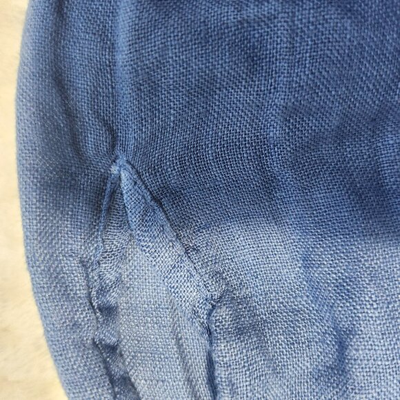 Davide Neri Men’s Long Sleeve Shirt – Size M – 100% Linen – Blue – Made in Italy - Picture 6 of 9